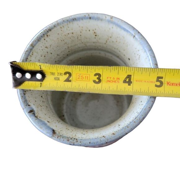 Vintage Korn Pottery Studio Speckled Stoneware Ceramic Vase - Picture 7 of 9